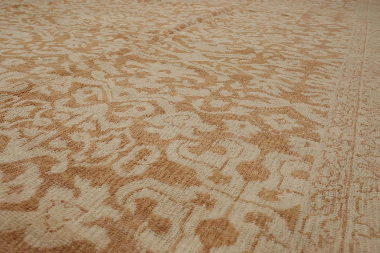 10'x14' Beige Hand Knotted Transitional Antique Reproduction Tibetan 100% Wool Oriental Area Rug-2