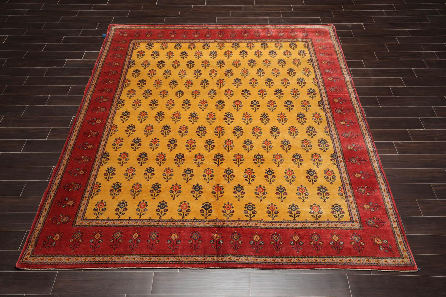 8'3'' x 9'10" Hand Knotted Wool Qashqaai Traditional 300 KPSI Oriental Area Rug Gold-1