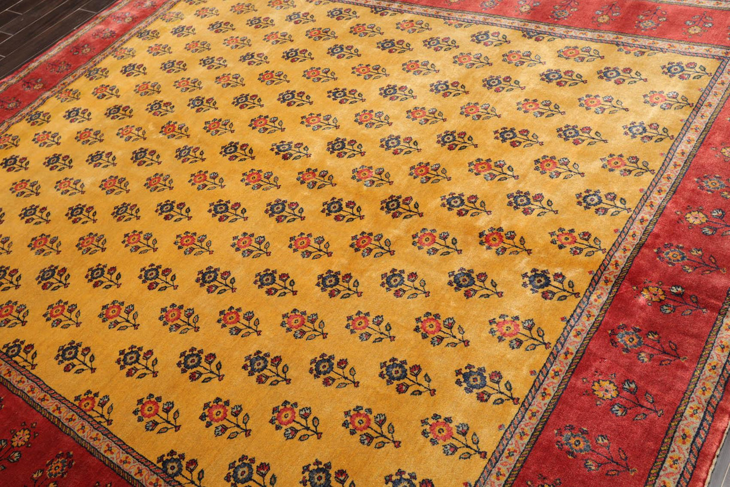 8'3'' x 9'10" Hand Knotted Wool Qashqaai Traditional 300 KPSI Oriental Area Rug Gold-2