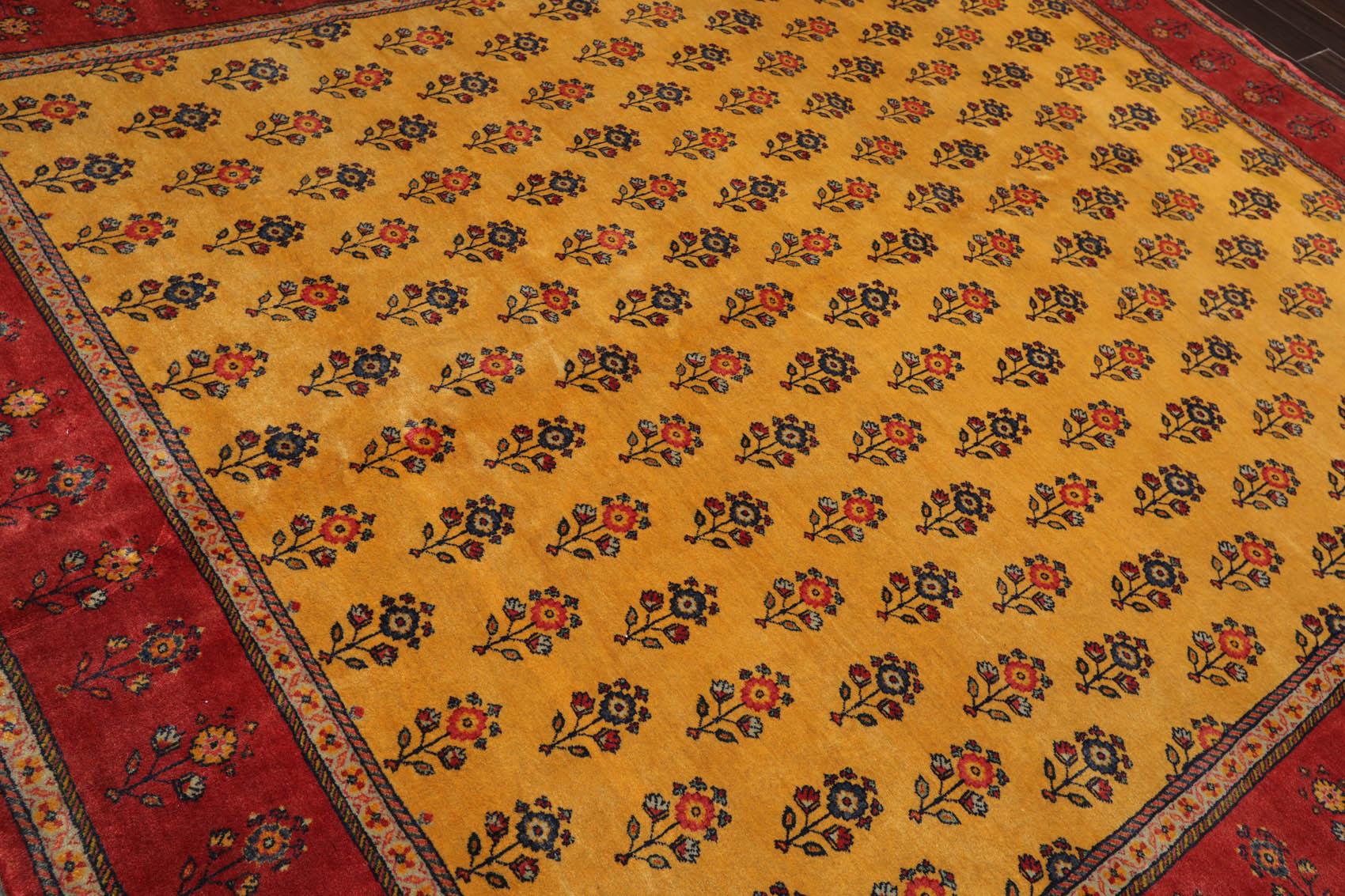 8'3'' x 9'10" Hand Knotted Wool Qashqaai Traditional 300 KPSI Oriental Area Rug Gold-3
