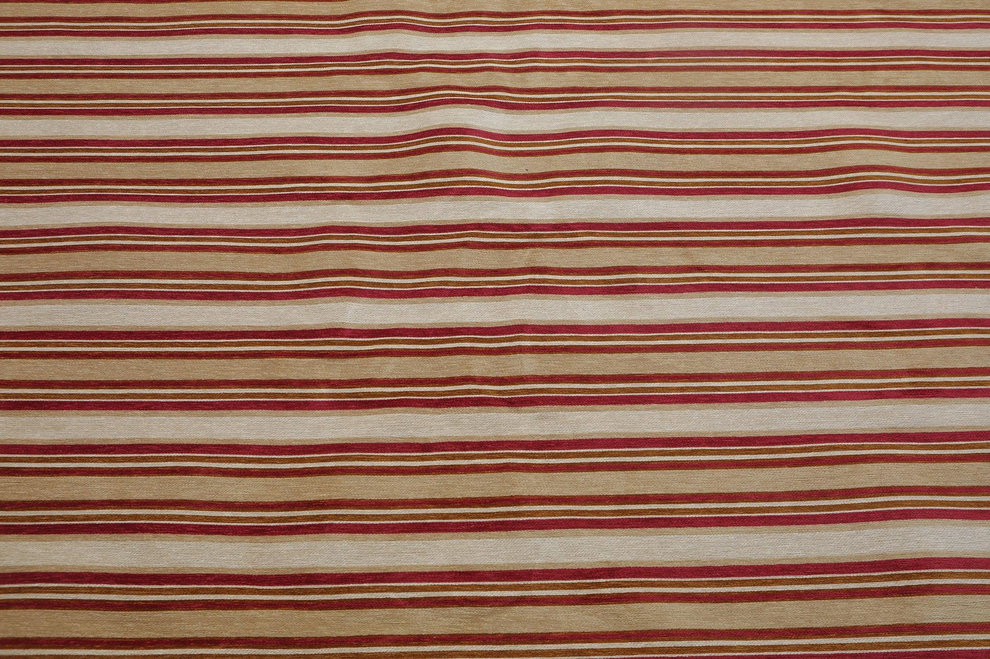 9'2" x 11'8" Contemporary Stripes Designer Cotton Flatweave Area Rug Beige-3
