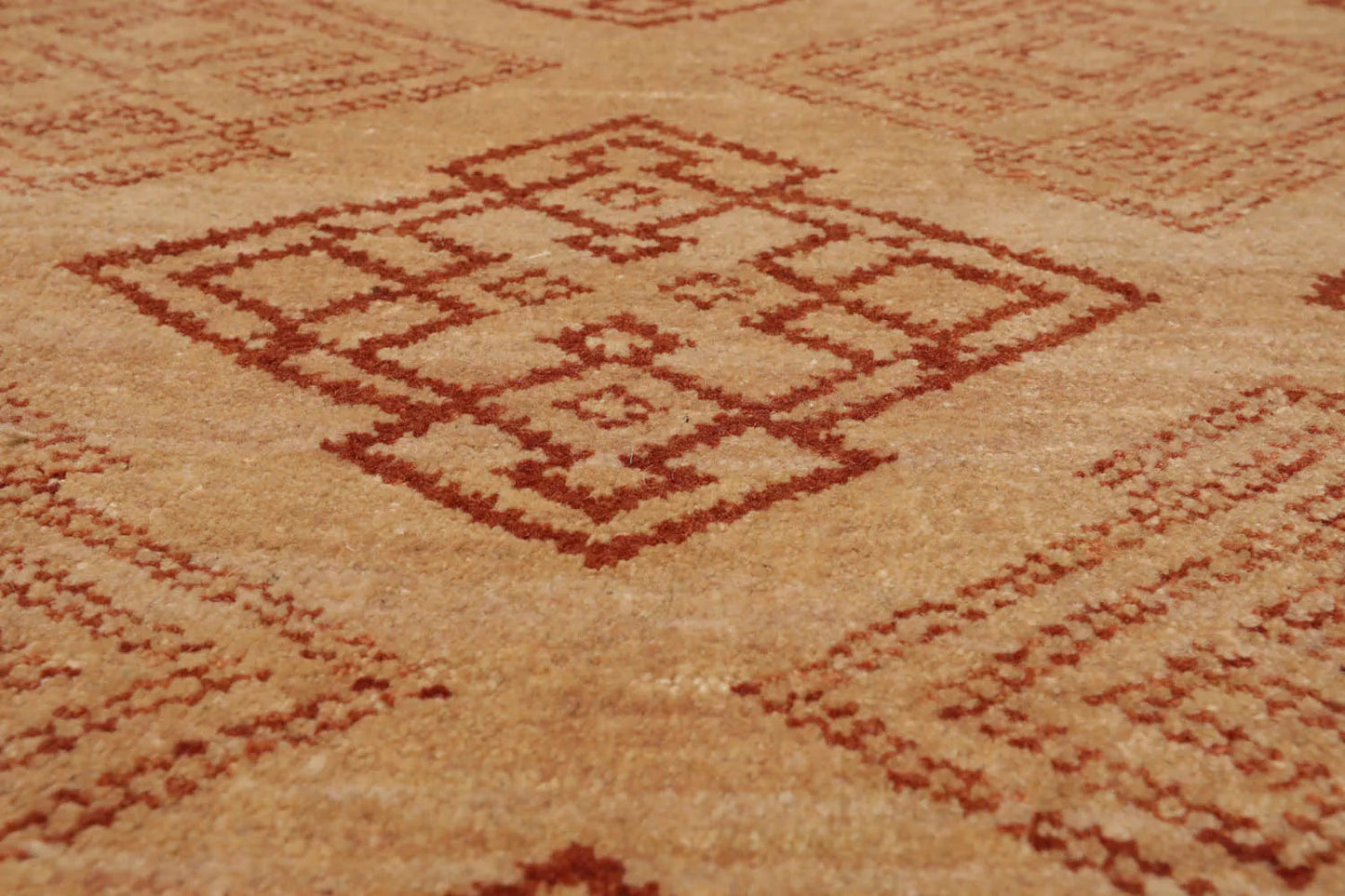 8x10 Tan, Caramel Hand Knotted Tibetan 100% Wool Michaelian & Kohlberg Transitional Oriental Area Rug-4