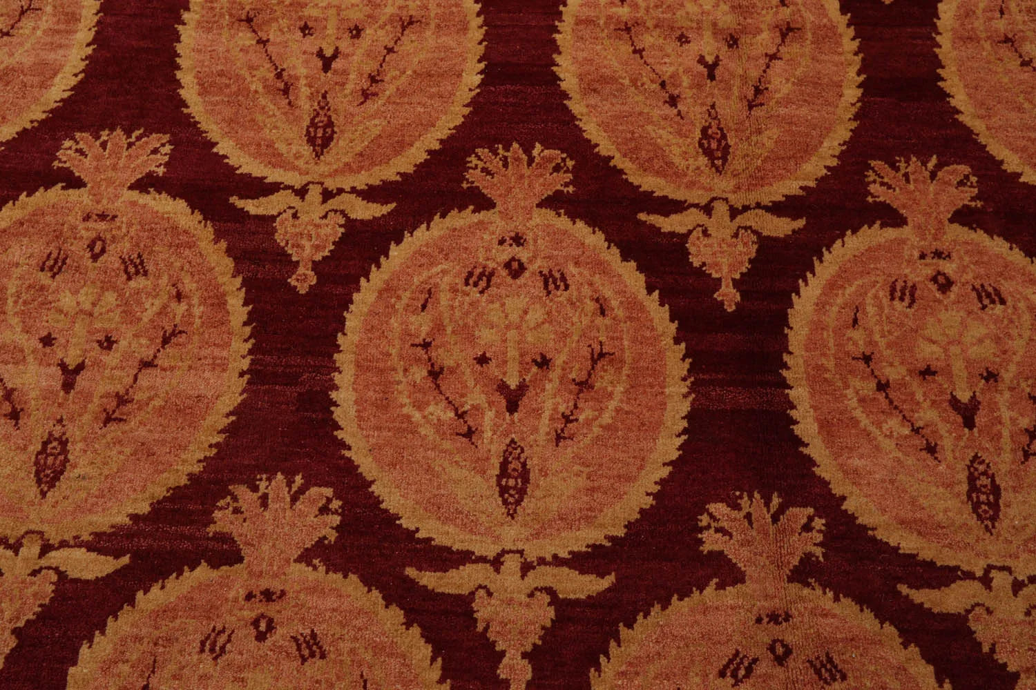9x12 Rust, Peach Hand Knotted Tibetan 100% Wool Michaelian & Kohlberg Transitional Oriental Area Rug-4