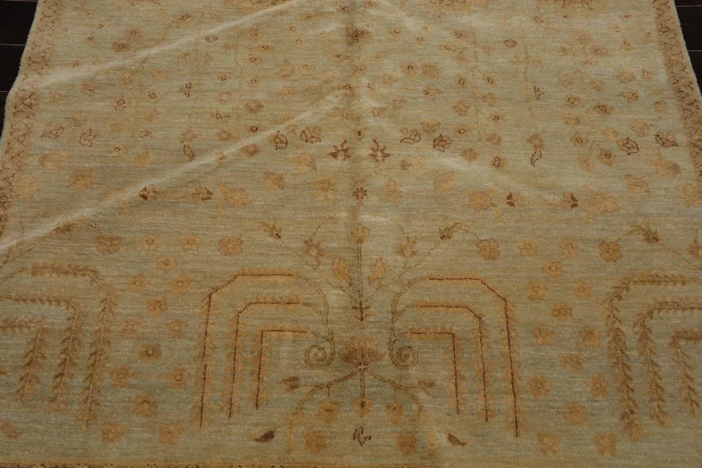 5’6” x 8’ Hand Knotted 100% Wool Transitional Oriental Area Rug Moss-4