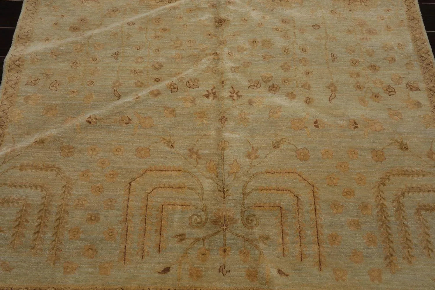 5’6” x 8’ Hand Knotted 100% Wool Transitional Oriental Area Rug Moss-4