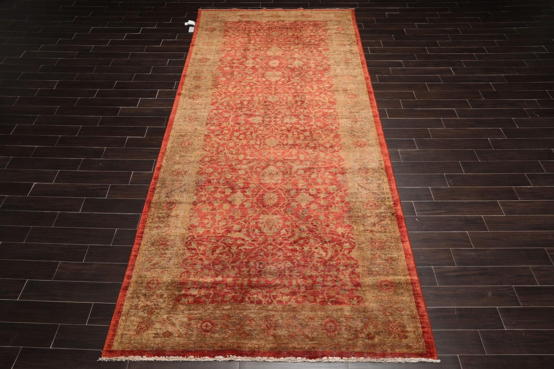 6'1" x 14'10" Hand Knotted Peshawar Palace Runner Silky Sheen 200 KPSI Area Rug Red-1