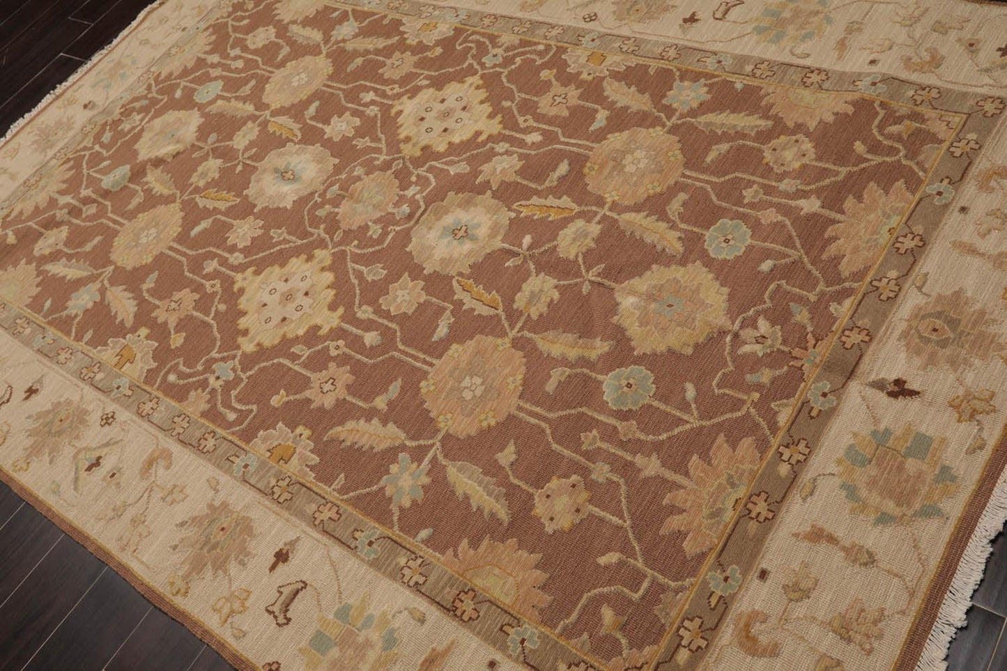 5’10”x8’10" Hand Knotted Wool High Low Pile Sculpted Area Rug-2