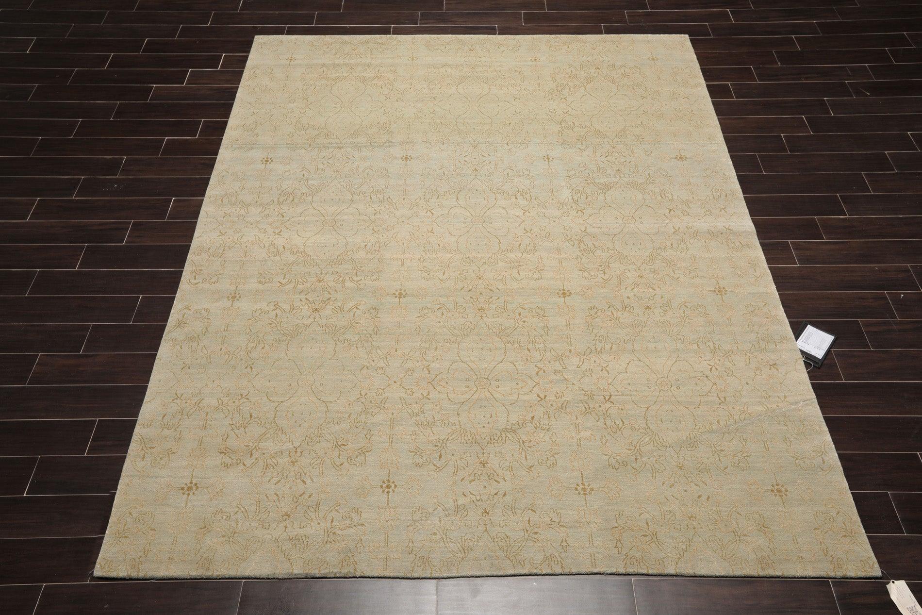 8' x 10'3" Hand Knotted Auth Wool & Silk Tibetan Oriental Area Rug Mint-1