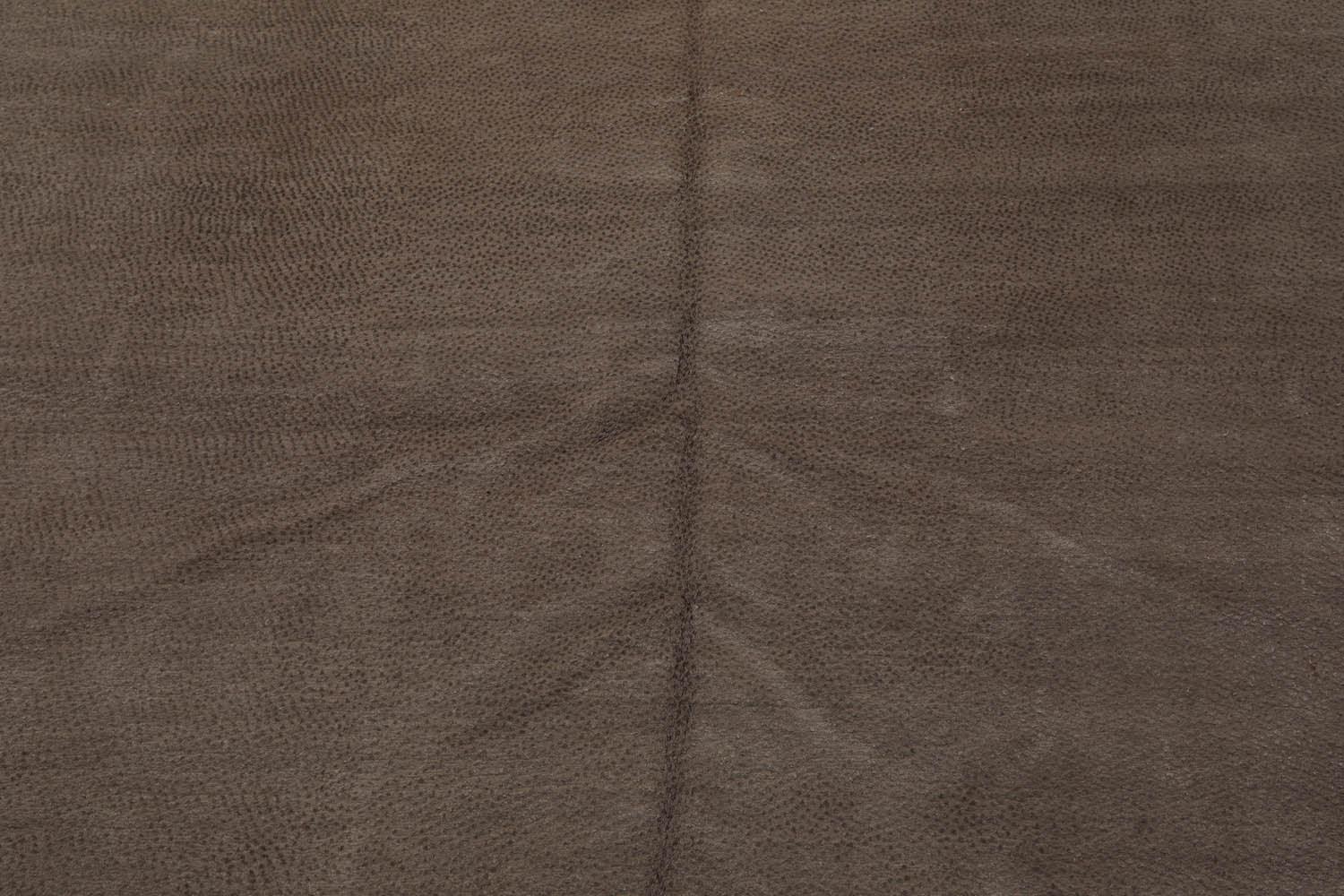 Lapchi 6’ x 8'10" Hand Knotted Modern Pindrop Wool & Silk Tibetan Area Rug Taupe-3