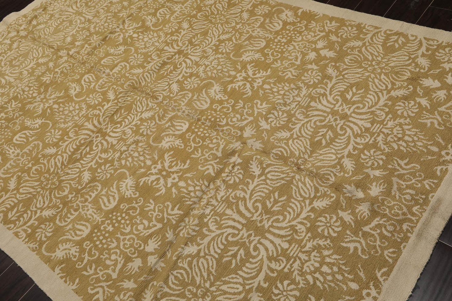 5’11” x 8’10" Lapchi Hand Knotted Wool & Silk Loop Pile Fandago Tibetan Area Rug-2