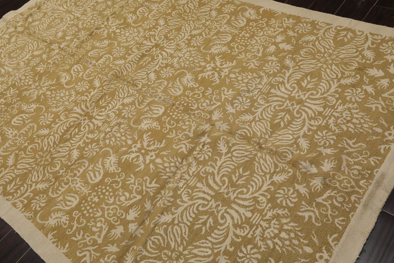 5’11” x 8’10" Lapchi Hand Knotted Wool & Silk Loop Pile Fandago Tibetan Area Rug-2