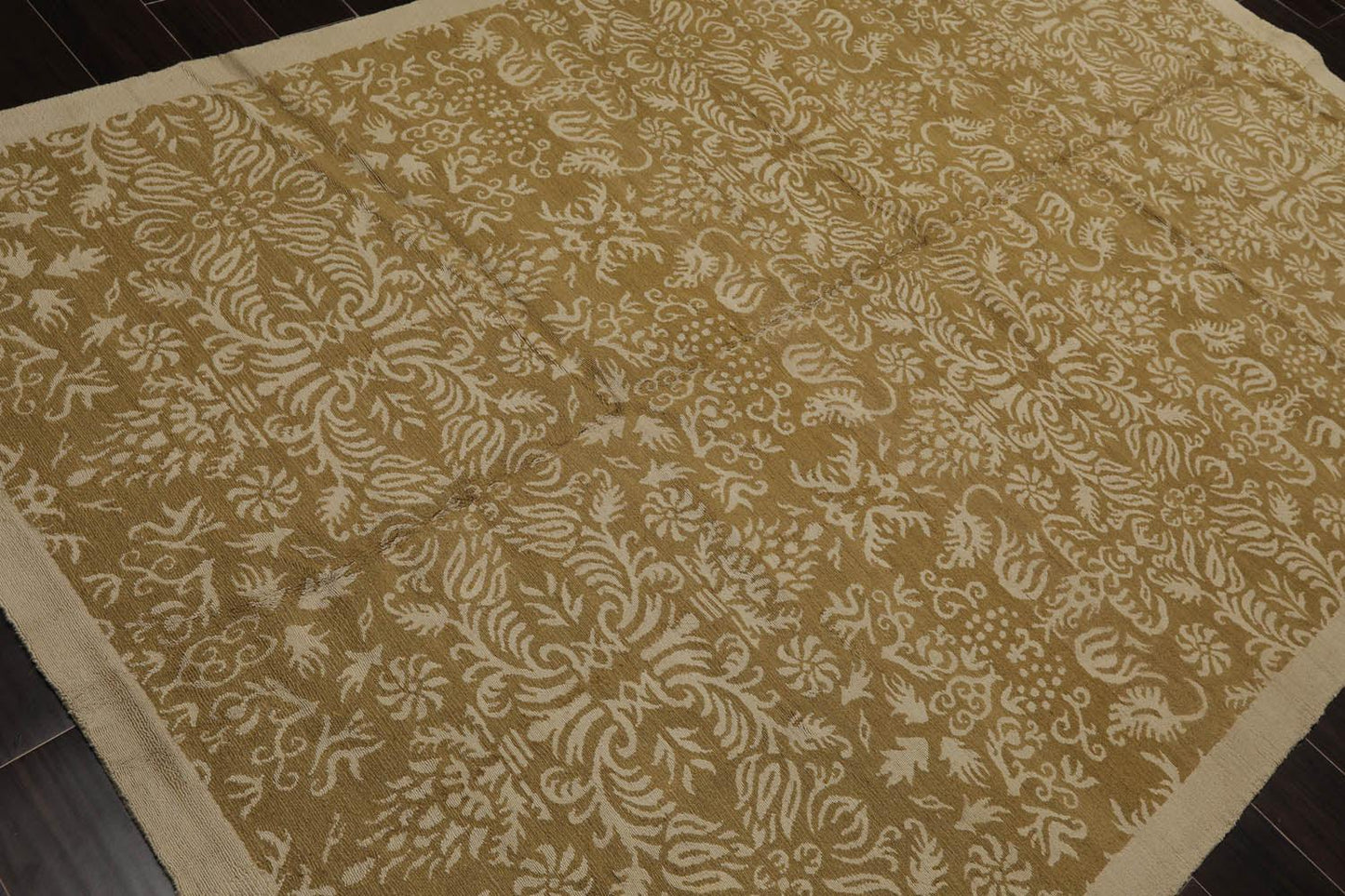 5’11” x 8’10" Lapchi Hand Knotted Wool & Silk Loop Pile Fandago Tibetan Area Rug-3