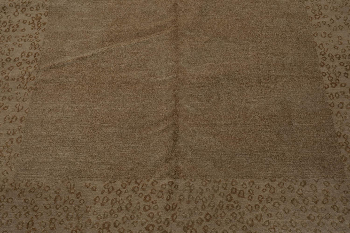 6'1" x 9' Lapchi Hand Knotted Wool & Silk Animal Print Tibetan Area Rug Beige-4