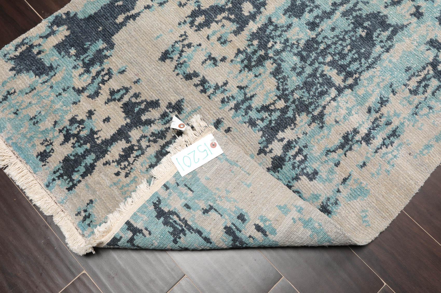 3' x 4'10" Hand Knotted Tibetan Wool Hip Designer Modern Oriental Area Rug Beige-3