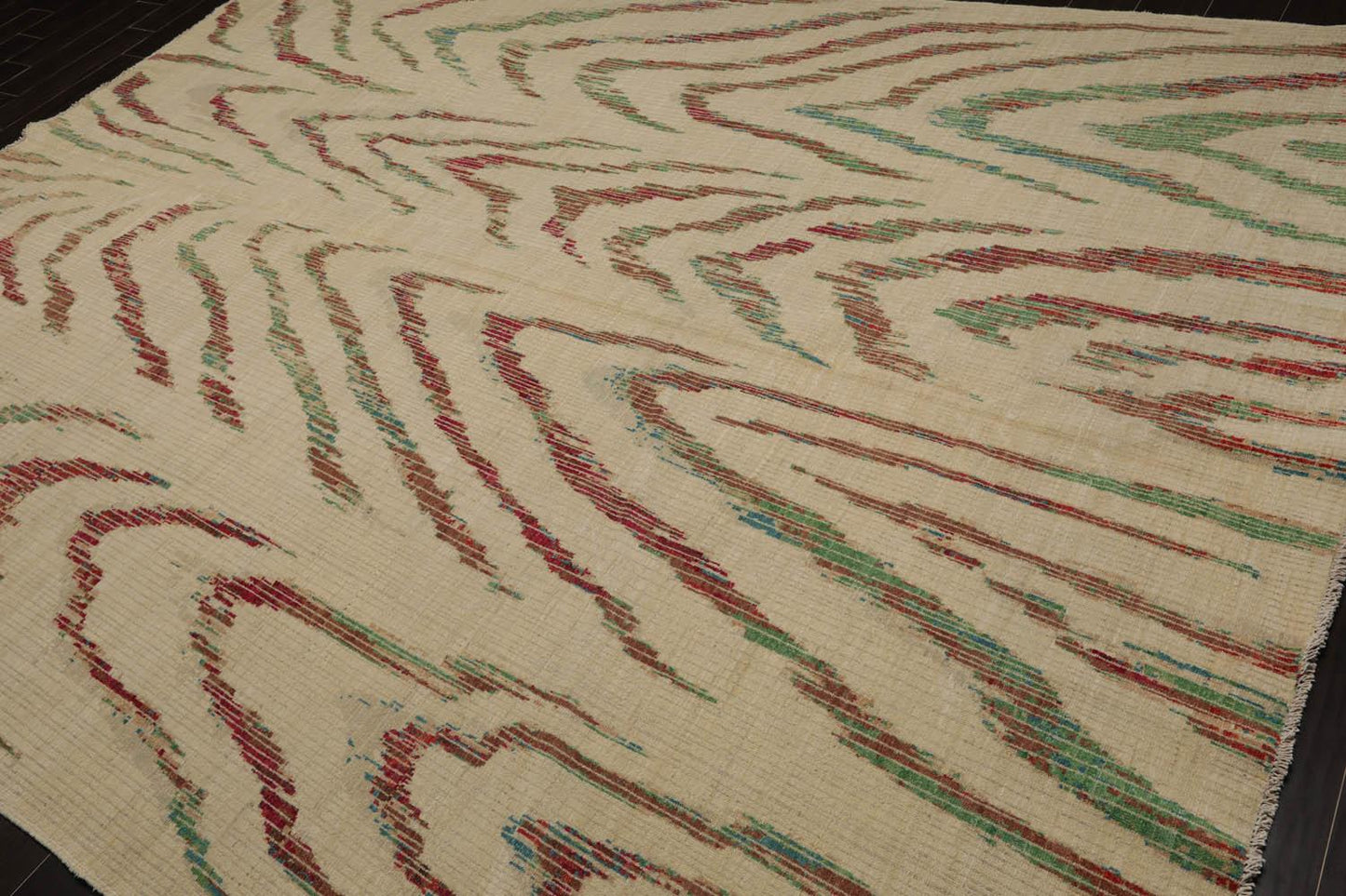 8’5”x11’6" Hand Knotted 100% Wool Peshawar Modern Oriental Area Rug Beige-2