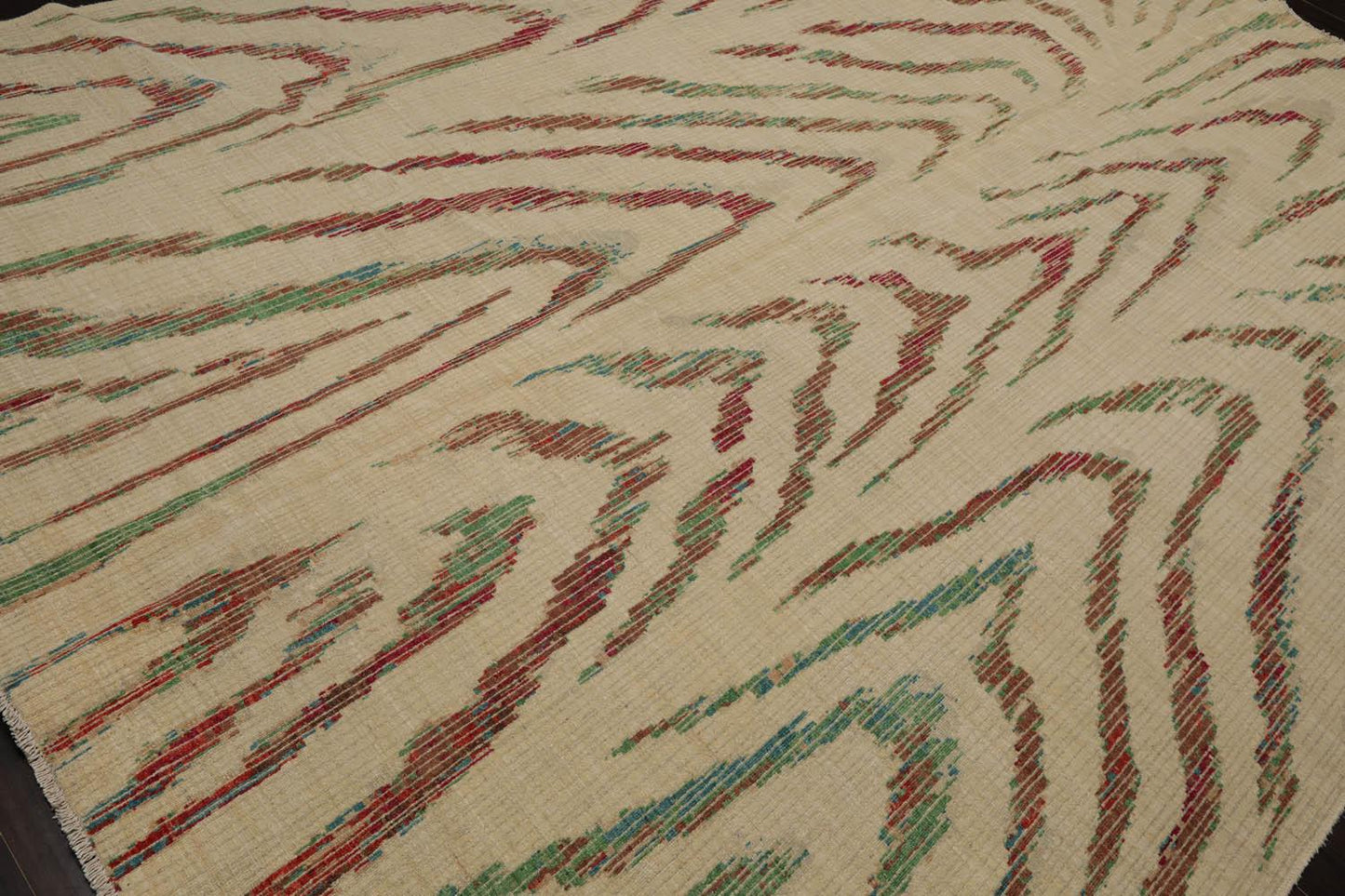 8’5”x11’6" Hand Knotted 100% Wool Peshawar Modern Oriental Area Rug Beige-3