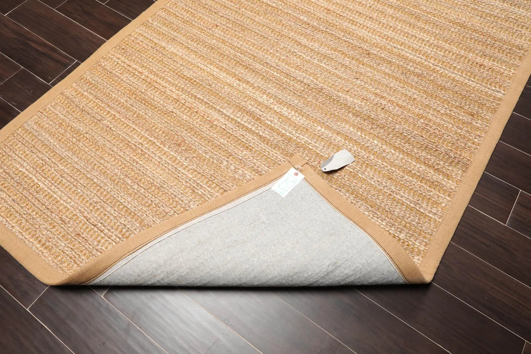 4'11'' x 7'11'' Braided Sisal Modern Oriental Area Rug Natural-3