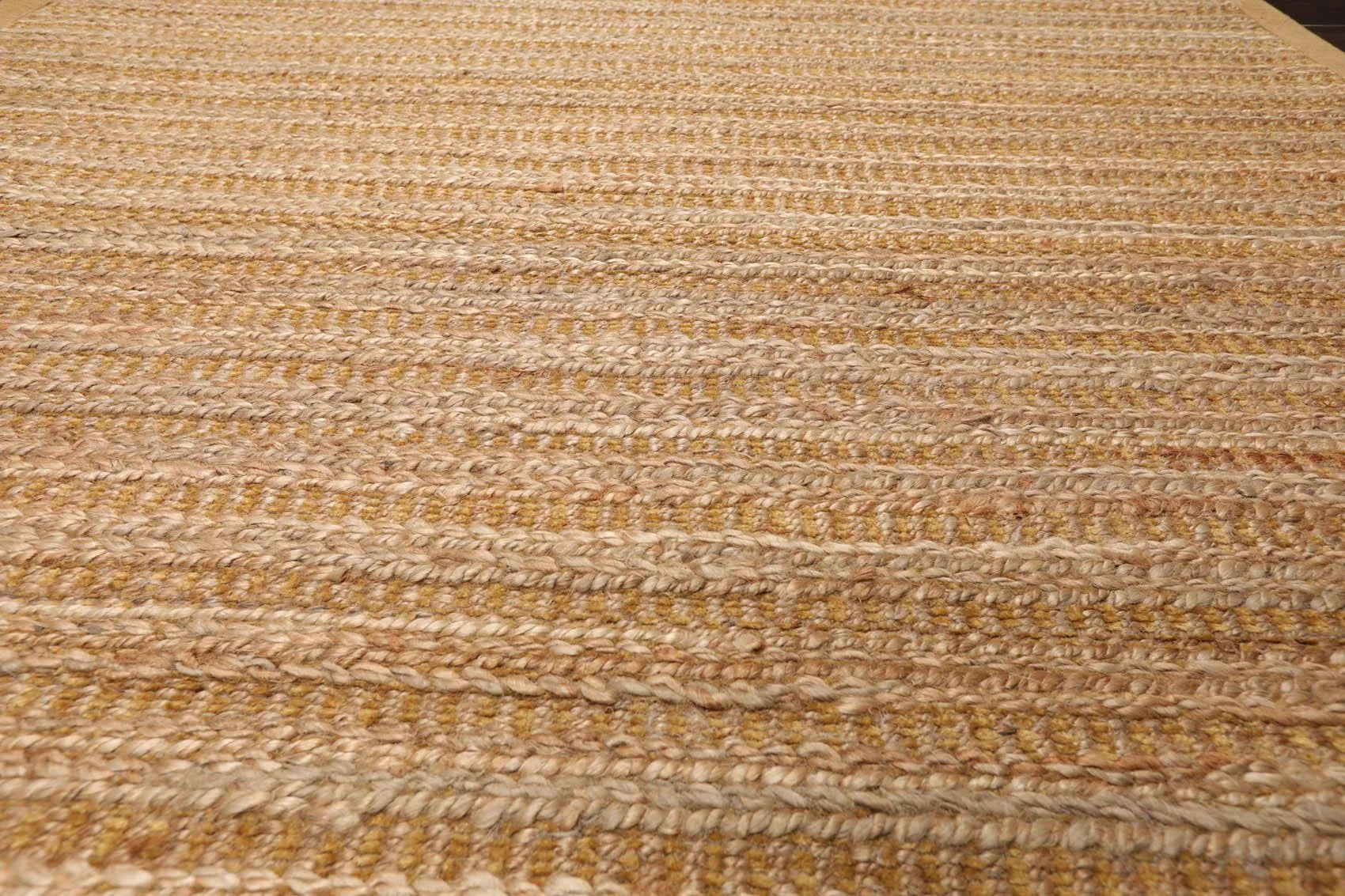 4'11'' x 7'11'' Braided Sisal Modern Oriental Area Rug Natural-4