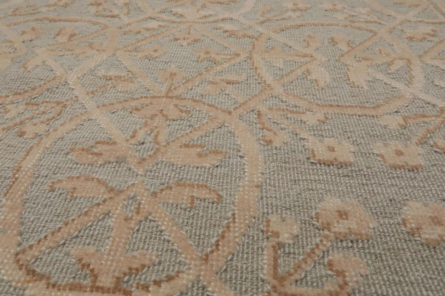 Authentic Turkish Oushak Hand Knotted Wool Oriental Area Rug Sea Foam 6’x9’-4