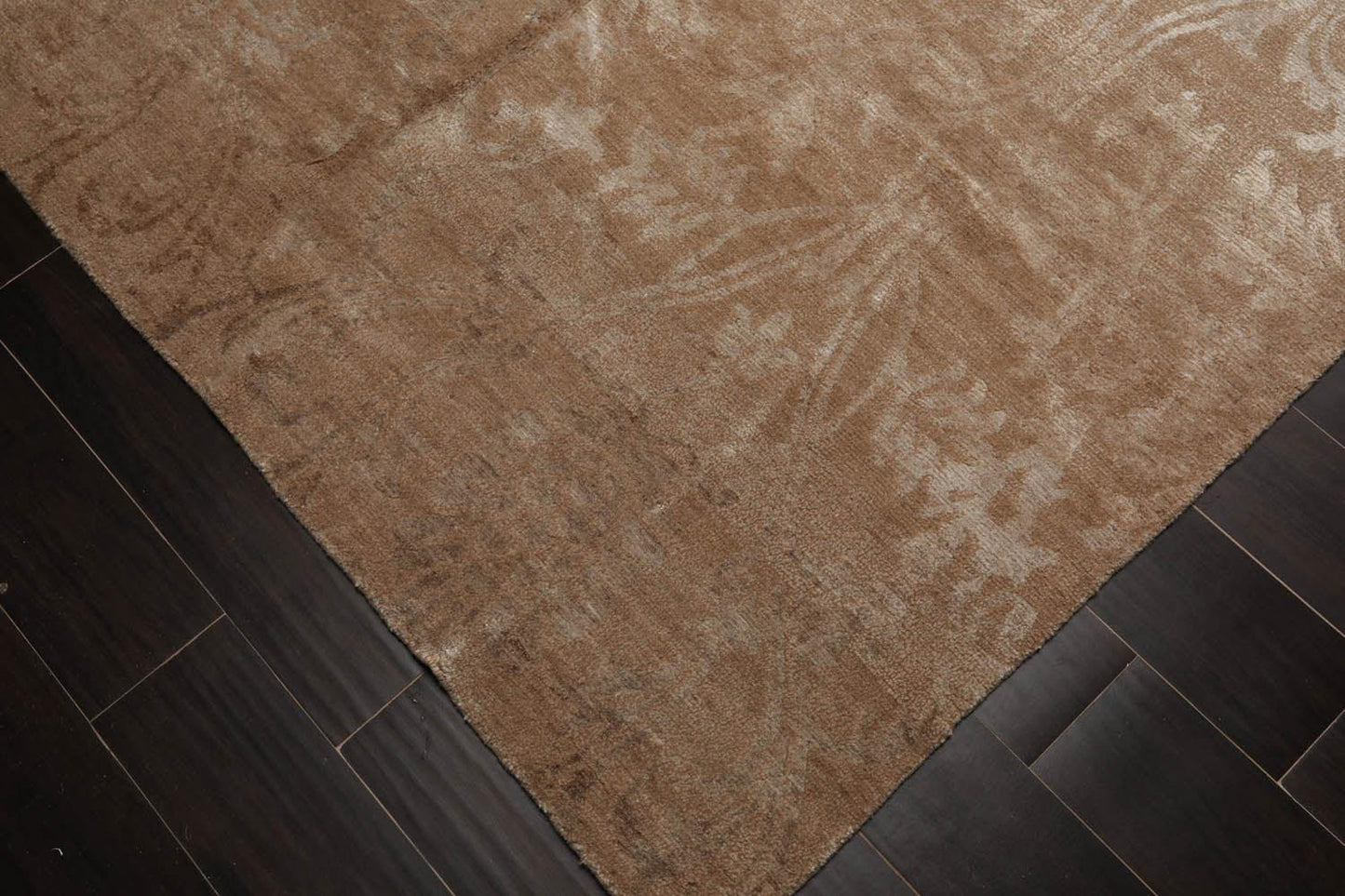 5’6" x 7’5”Hand Knotted 100% Bamboo Silk Tibetan Area Rug Beige-4
