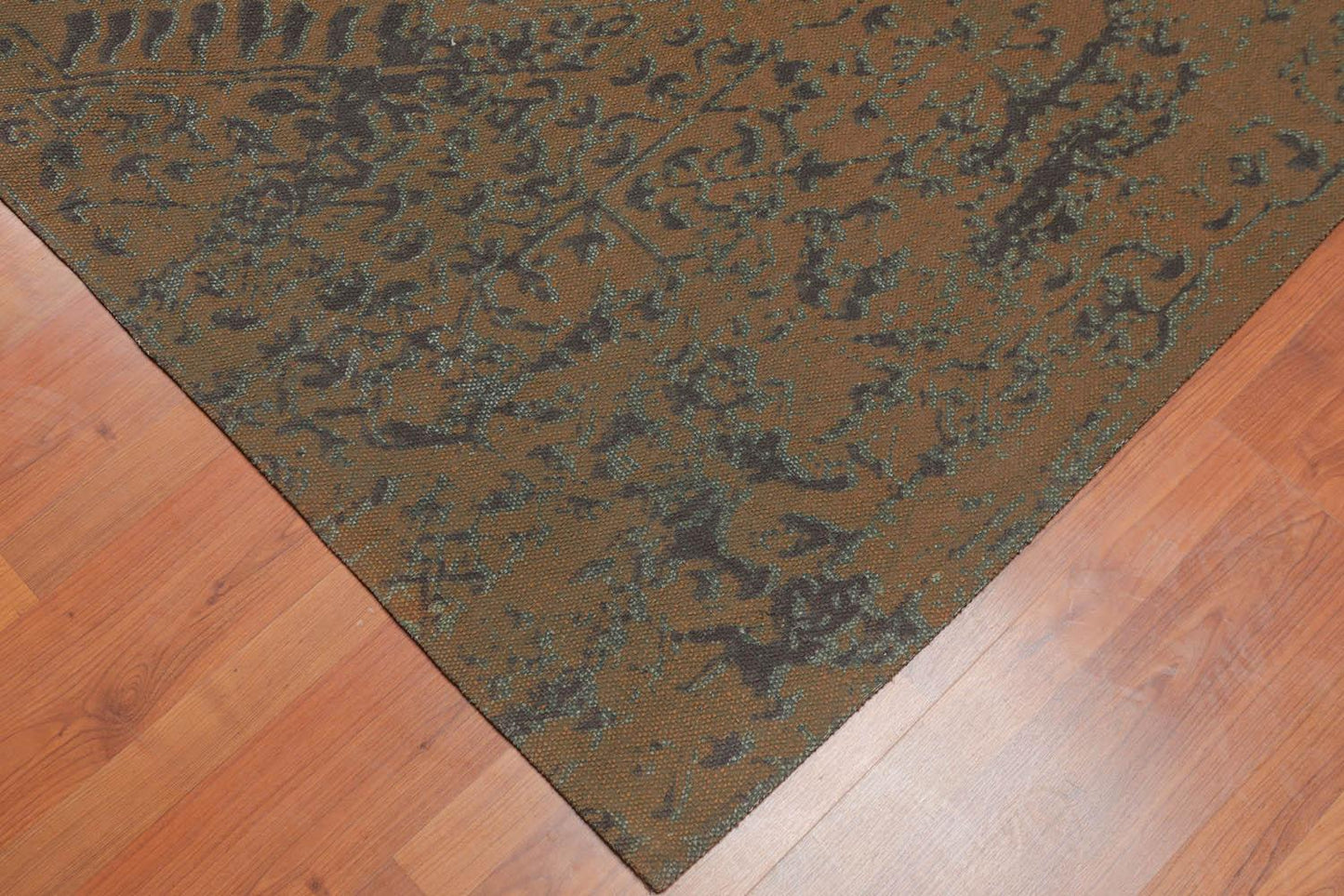 4'9" x 7'8" Modern 100% Cotton Flatweave Area Rug Brown-3