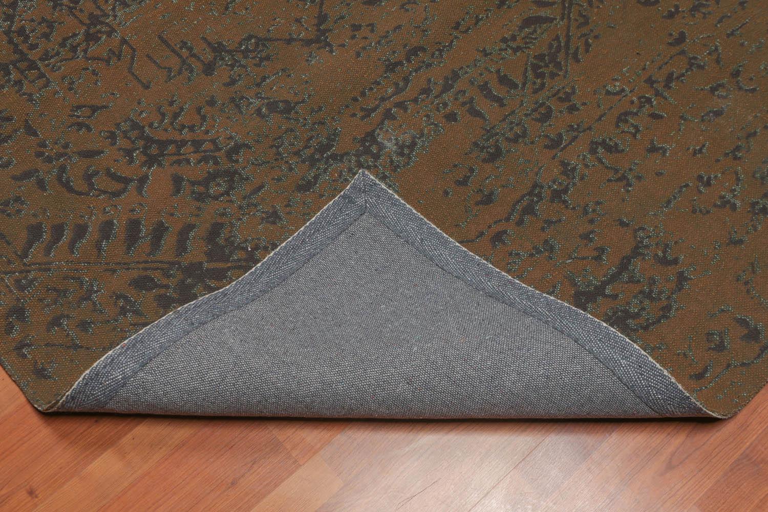 4'9" x 7'8" Modern 100% Cotton Flatweave Area Rug Brown-4