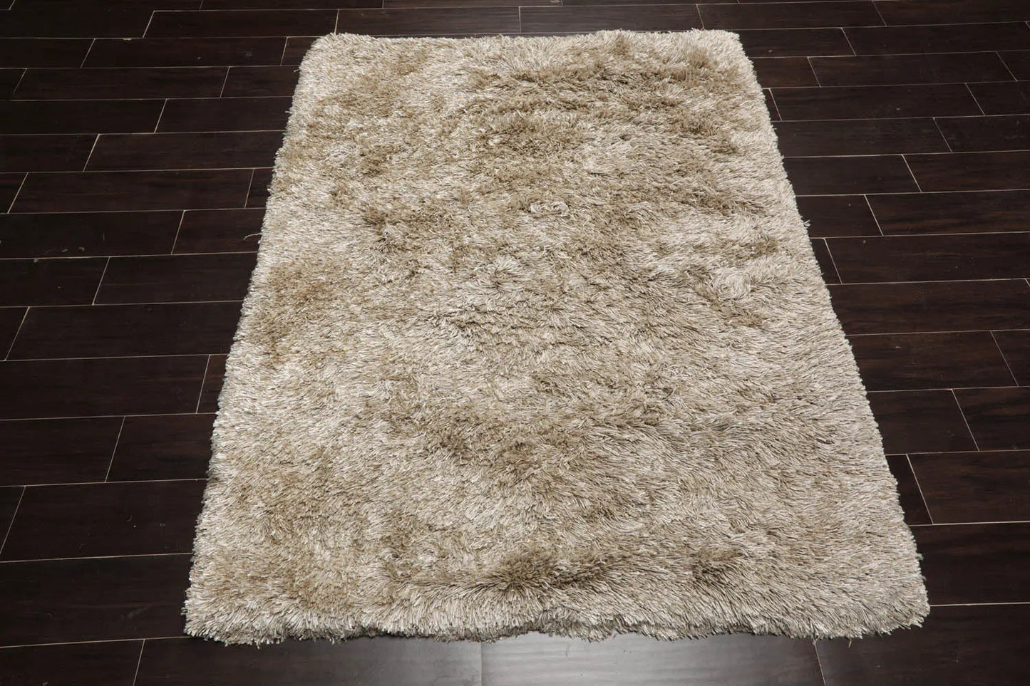 4x6 Moss Hand Made Shag Wool & Polypropylene Modern & Contemporary Oriental Area Rug-2
