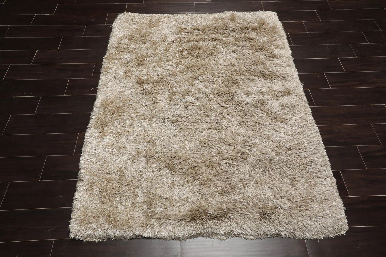 4x6 Moss Hand Made Shag Wool & Polypropylene Modern & Contemporary Oriental Area Rug-2