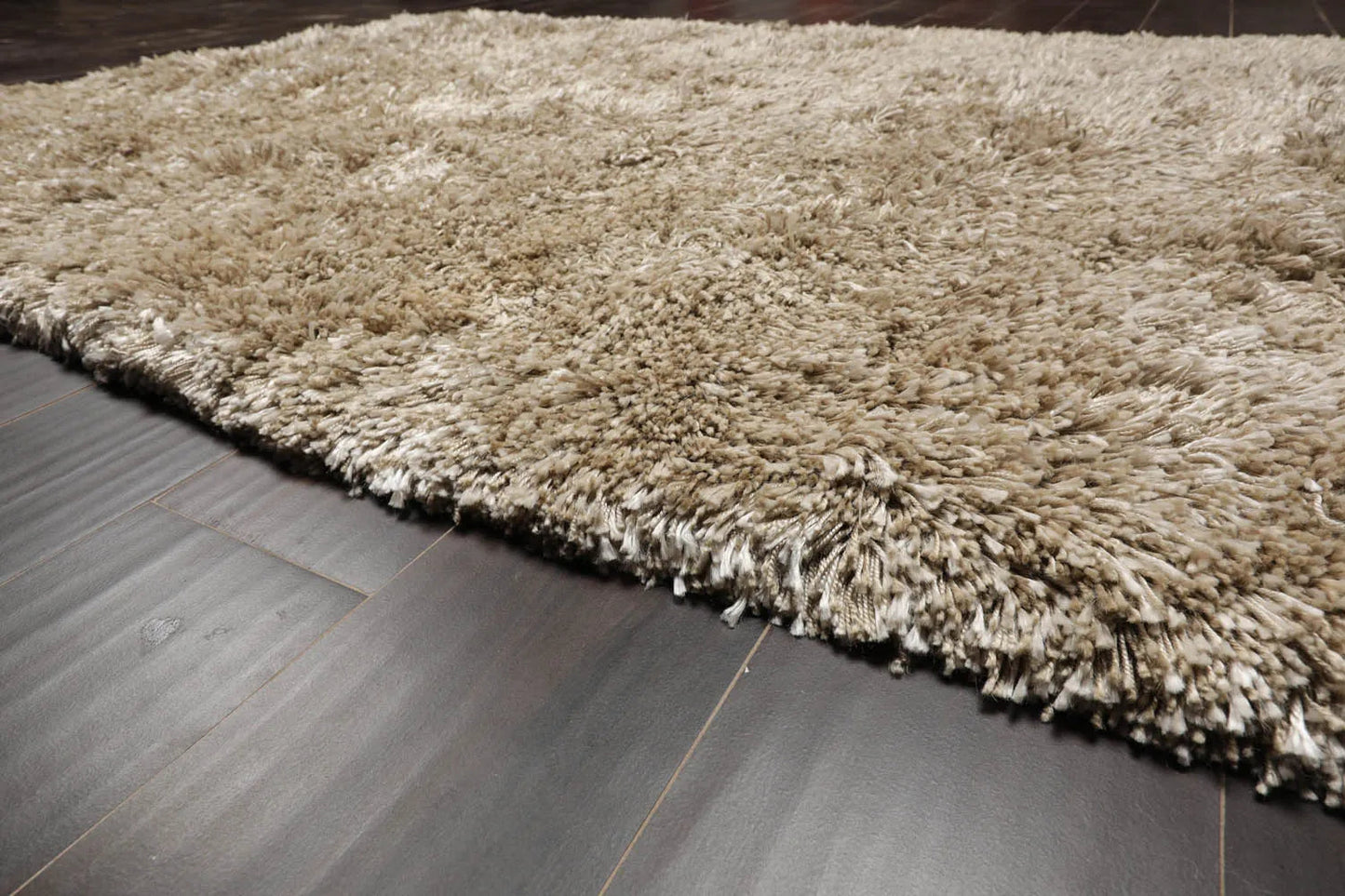 4x6 Moss Hand Made Shag Wool & Polypropylene Modern & Contemporary Oriental Area Rug-3