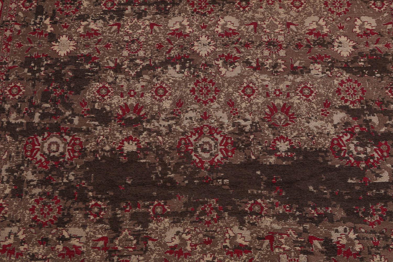4'10" x 7'4"Persiano Erased Pattern Contemporary Cotton Flatweave Area Rug Beige-3