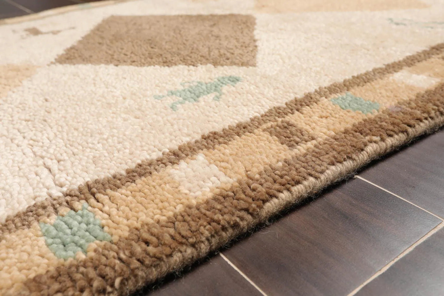 3' x 5' Hand Knotted 100% Wool Gabbeh Modern Plush Pile Area Rug Beige-4