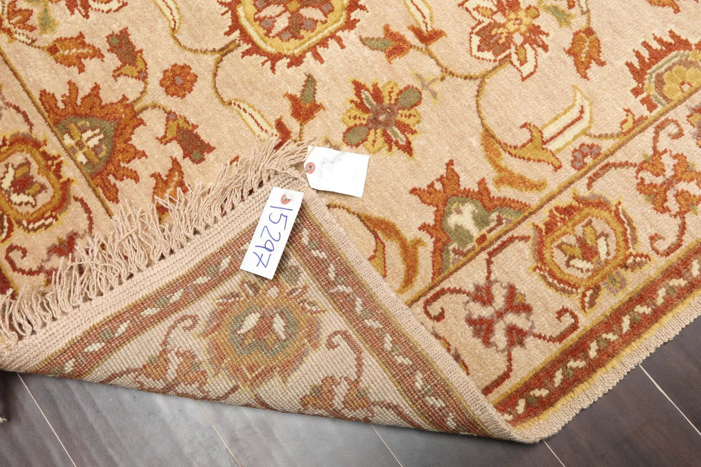 4' x 5'11'' Hand Knotted 100% Wool Oushak Traditional Area Rug Taupe, Beige-4