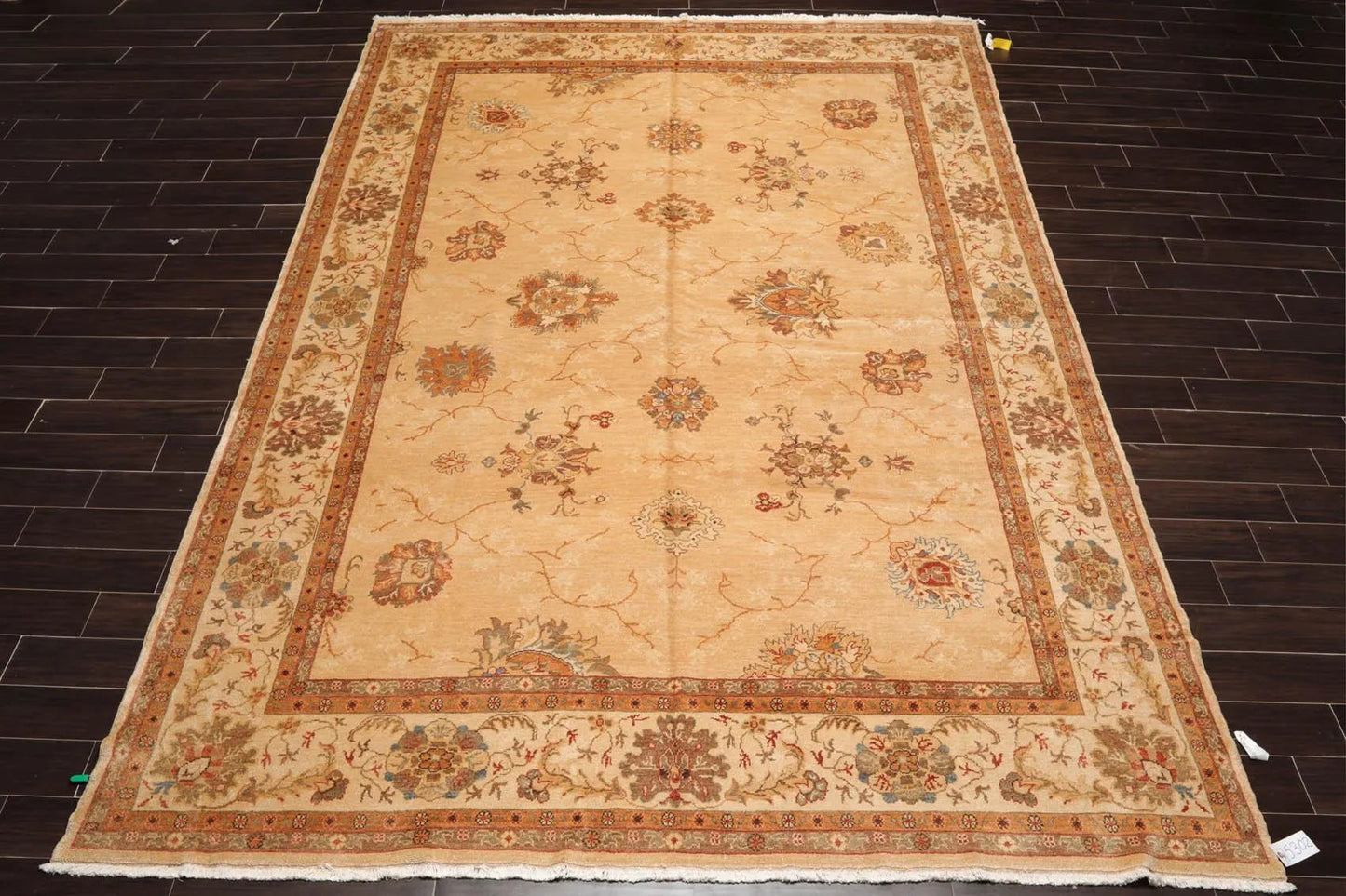 9'4'' x 12'8'' Hand Knotted 100% Wool Rare Egyptian Oushak Area Rug Tan Beige-2