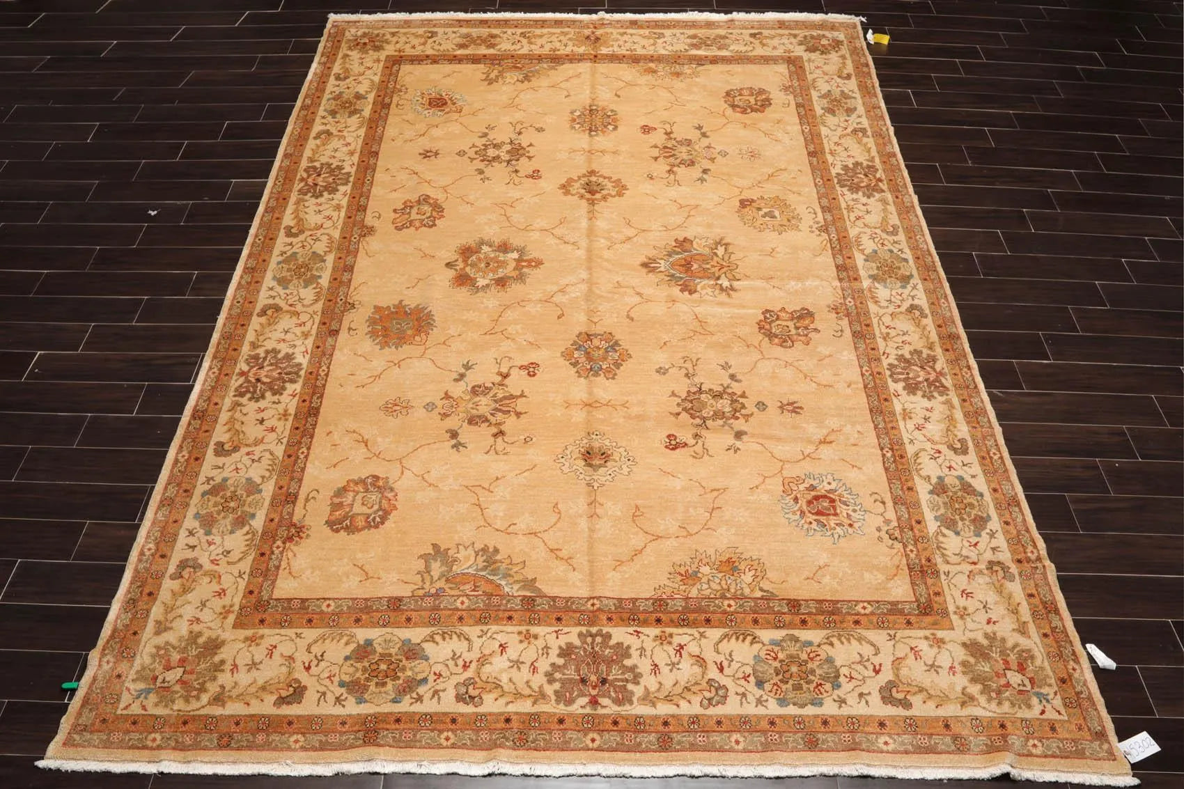 9'4'' x 12'8'' Hand Knotted 100% Wool Rare Egyptian Oushak Area Rug Tan Beige-2
