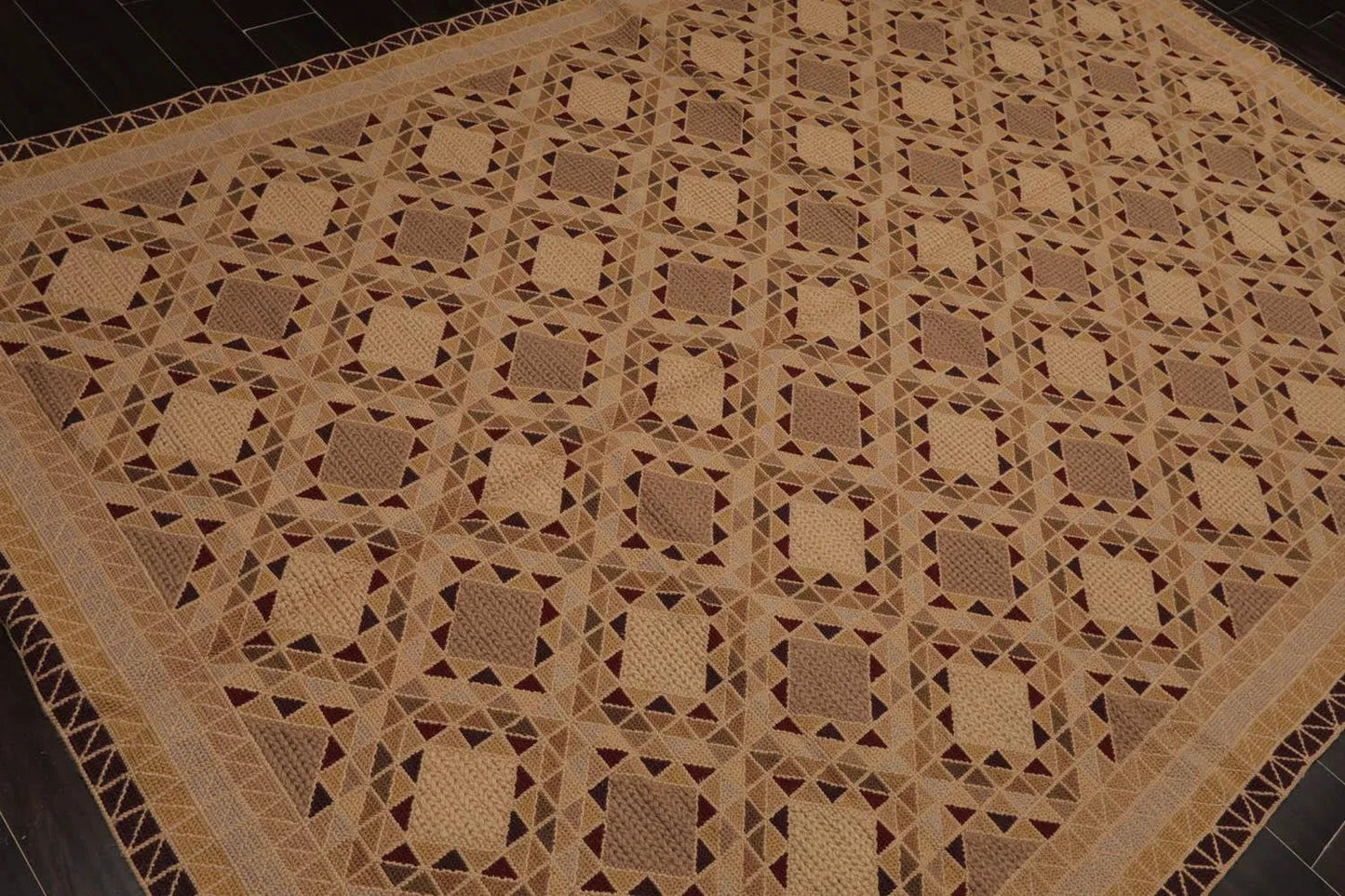 6' x 9' Hand Knotted 100% Wool Traditional Sino Persian Area Rug Tan-2