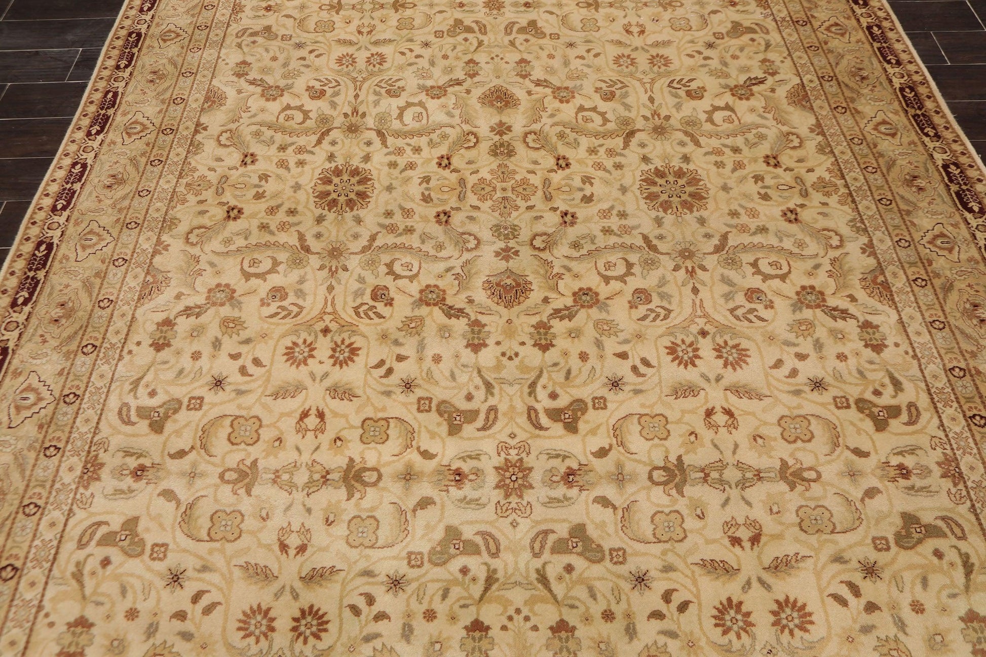 7’5" x 16’ Hand Knotted Palace Runner 150 KPSI Wool Oriental Area Rug Beige-4