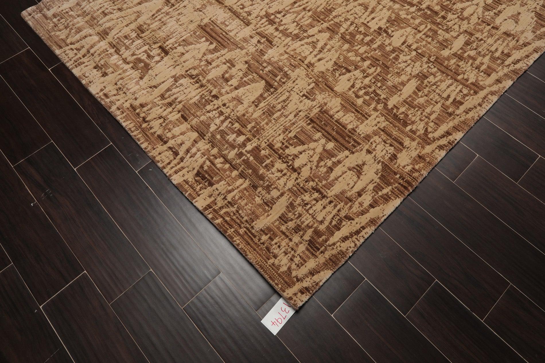 5'3" x 7'5" Transitional Wool & Art Silk Oriental Area Rug Taupe-4