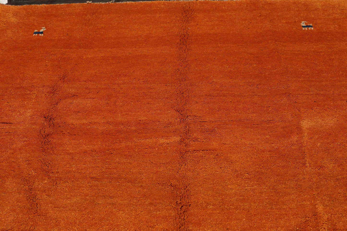 5'3" x 8'6" Hand Knotted 100% Wool Gabbeh Oriental Area Rug Burnt Orange-2