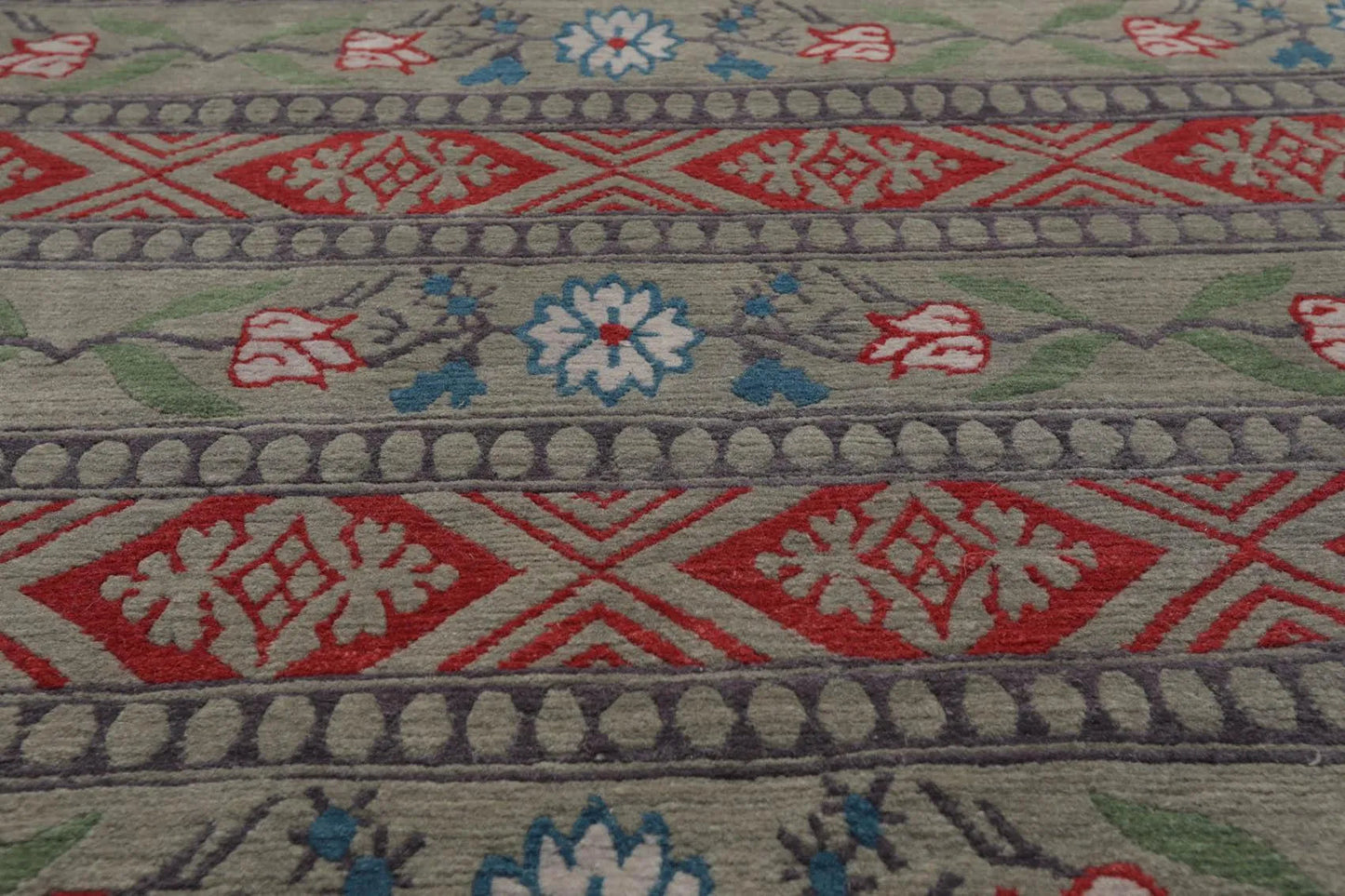 4' x 6' Hand Knotted Tibetan 100% Wool Patterned Oriental Area Rug Celadon-4