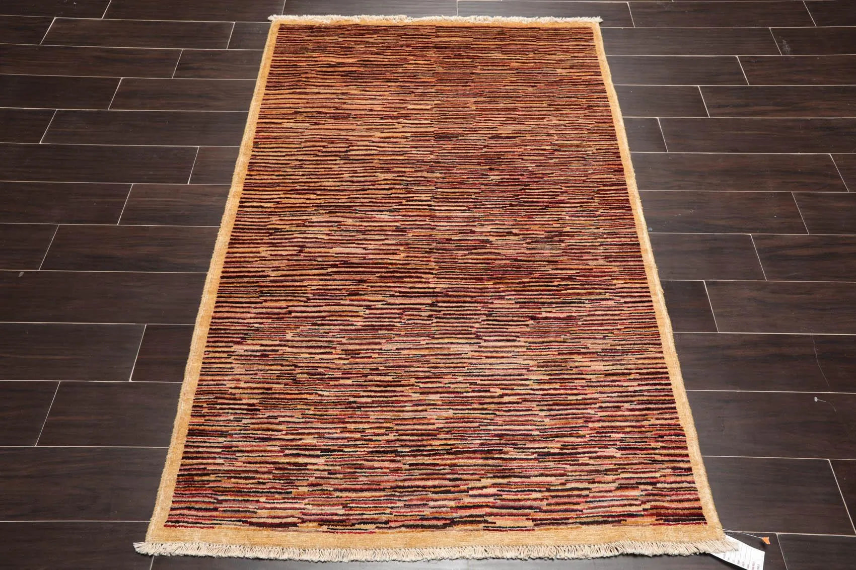 3'8'' x 5'6'' Hand Knotted 100% Wool Peshawar Modern Oriental Area Rug Gold-1