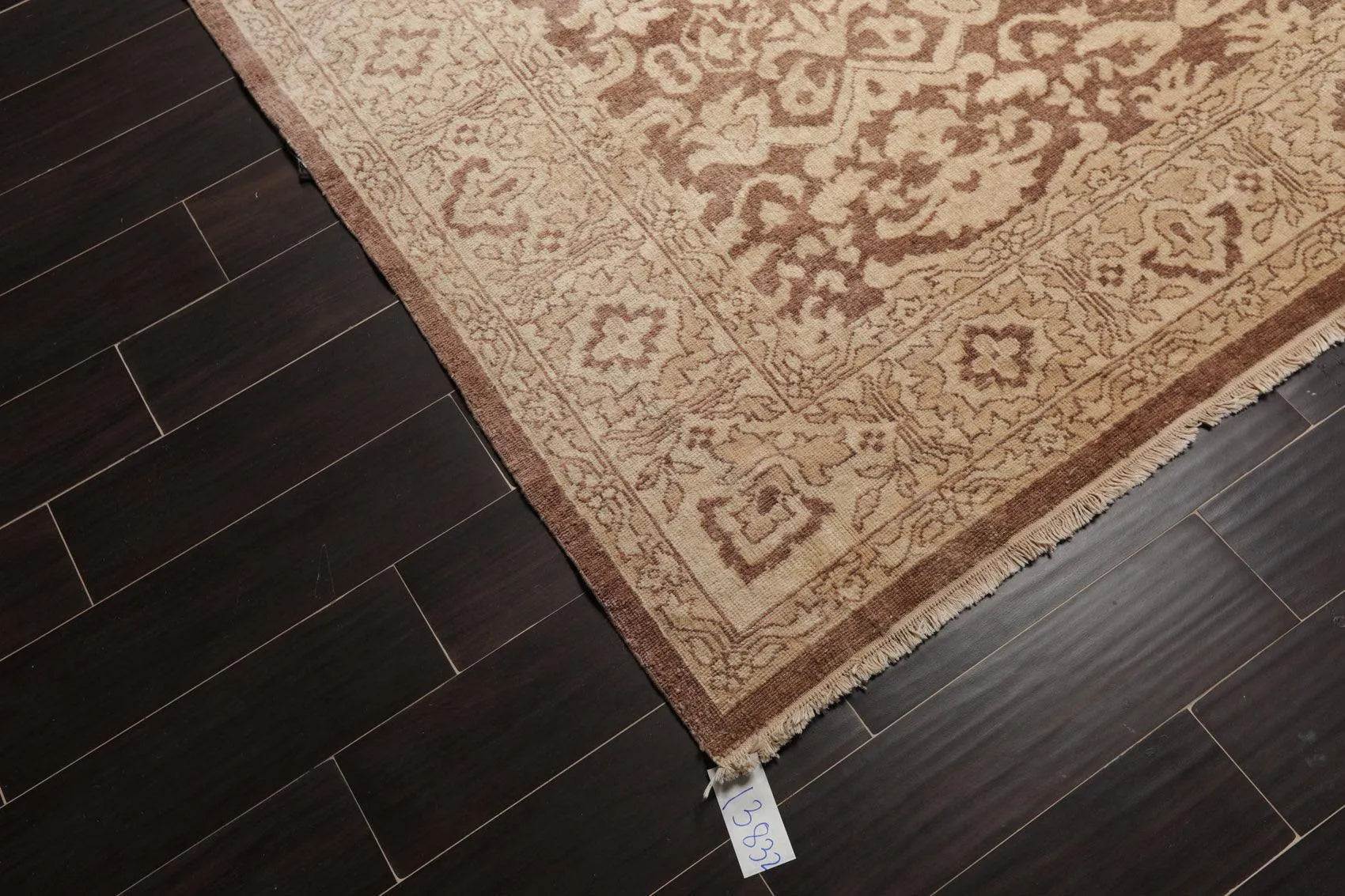 9’x12’ Hand Knotted Designer Tibetan Wool Antique Reproduction Area Rug Beige-4