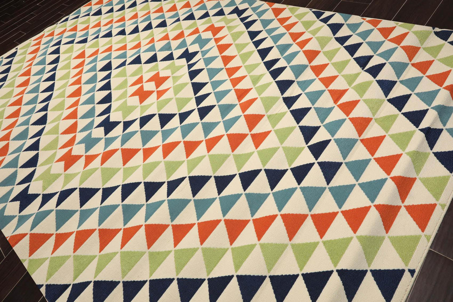 8'6" x 13' Geometric polypropylene Indoor Outdoor Oriental Area Rug Multi Color-2