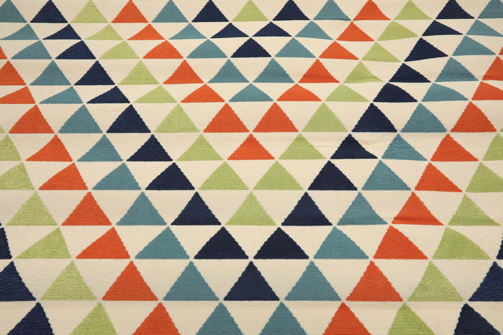 8'6" x 13' Geometric polypropylene Indoor Outdoor Oriental Area Rug Multi Color-3