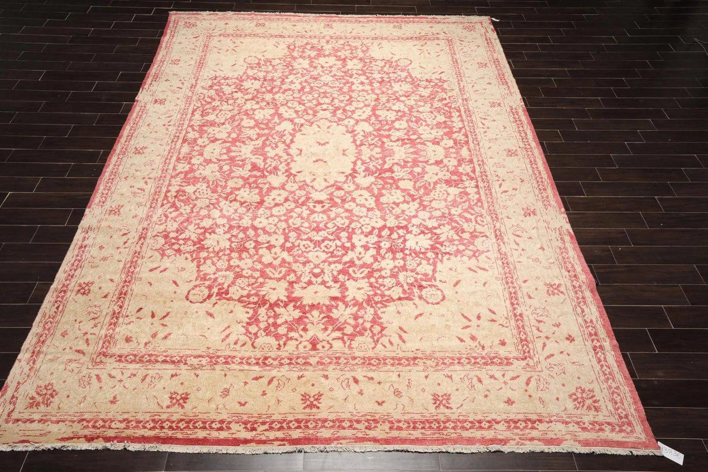 10' x14' Hand Knotted Antique Reproduction Erased Pattern Area Rug Pomegranate-1