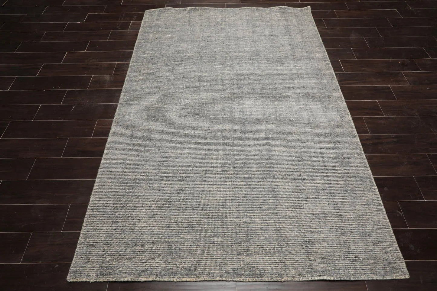 LoomBloom Beige Modern Ribbed Hand Knotted Wool Oriental Area Rug in 5x8-2