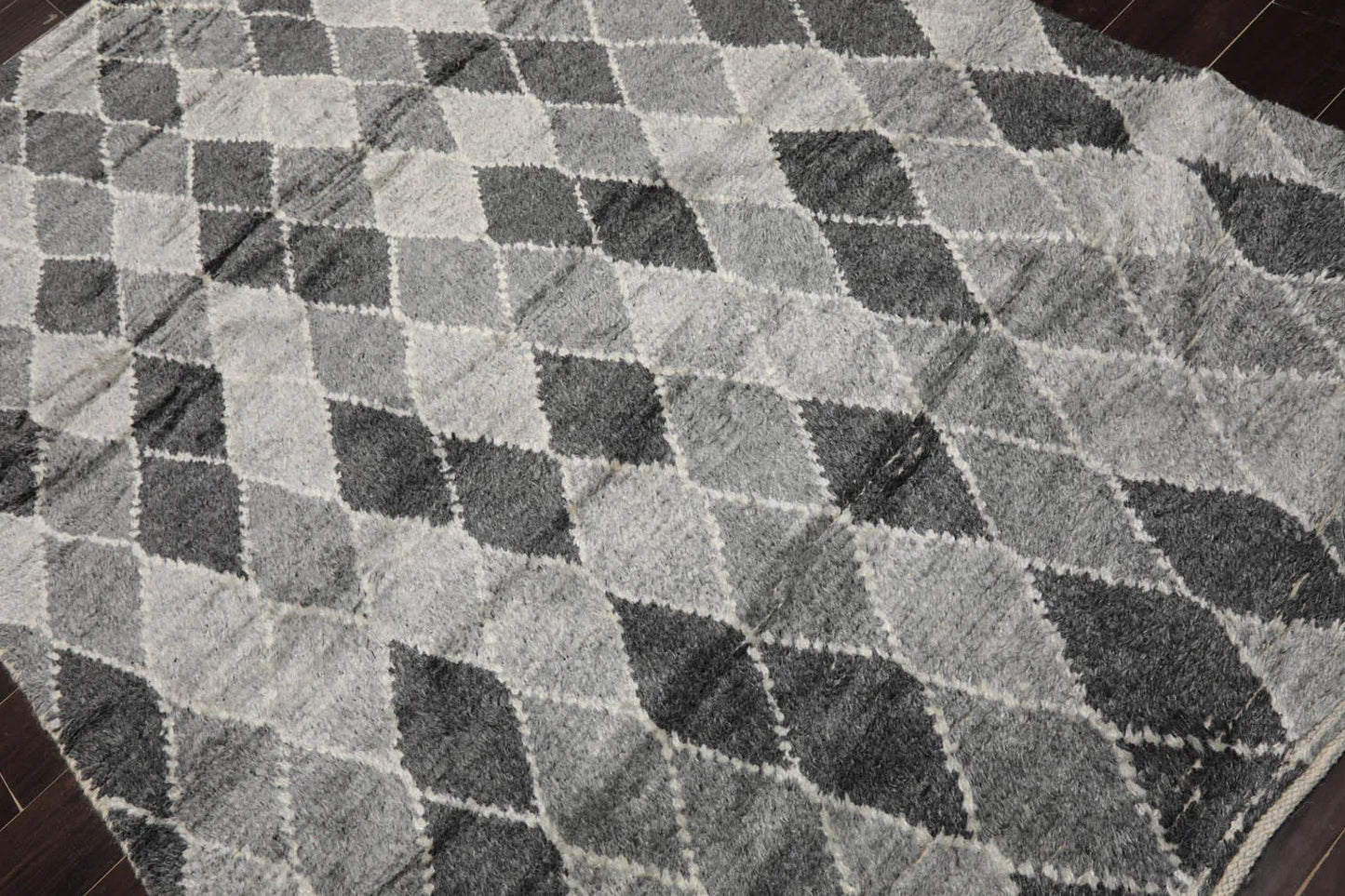 LoomBloom 5x8 Elegant Gray Tone On Tone Wool Oriental Area Rug-3