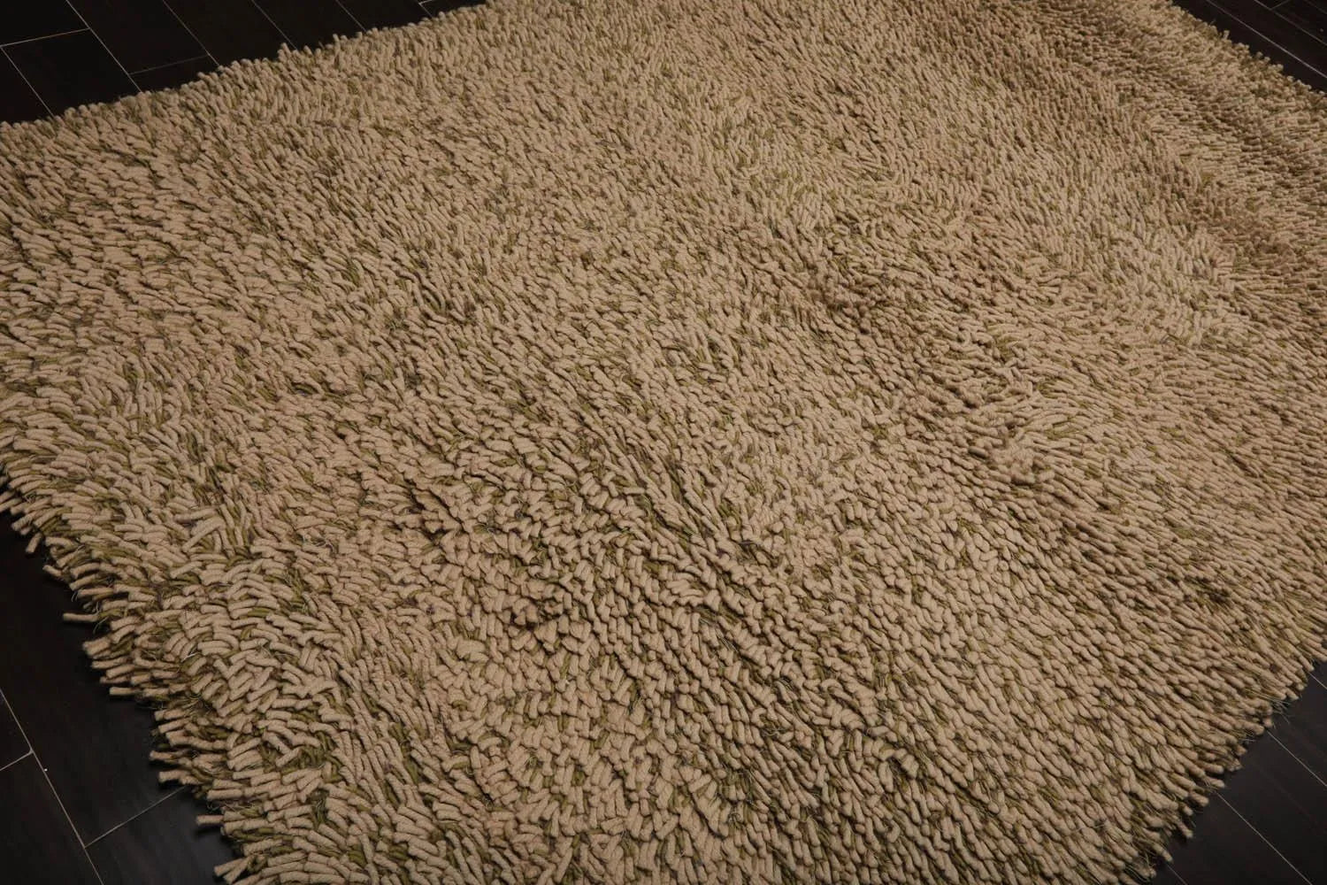 6’ x 9’ USA made Modern & Contemporary Shag Wool Oriental Area Rug Beige-2