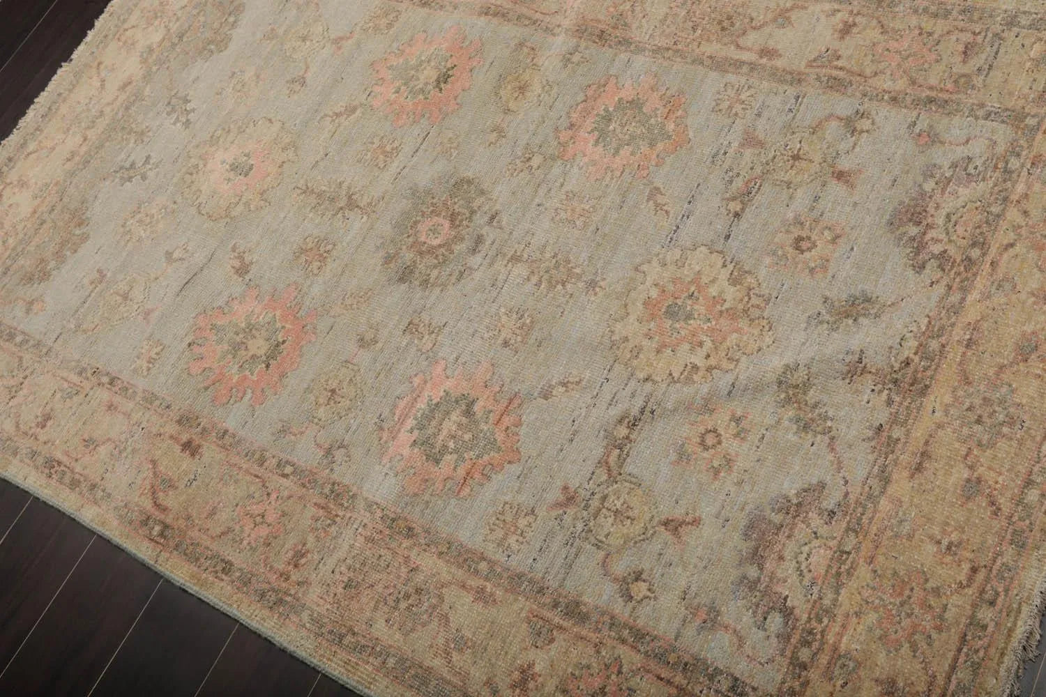 4’ x 6’  Muted Afghan Oushak Vegetable Dyes Hand Knotted Wool Area Rug Mint-3