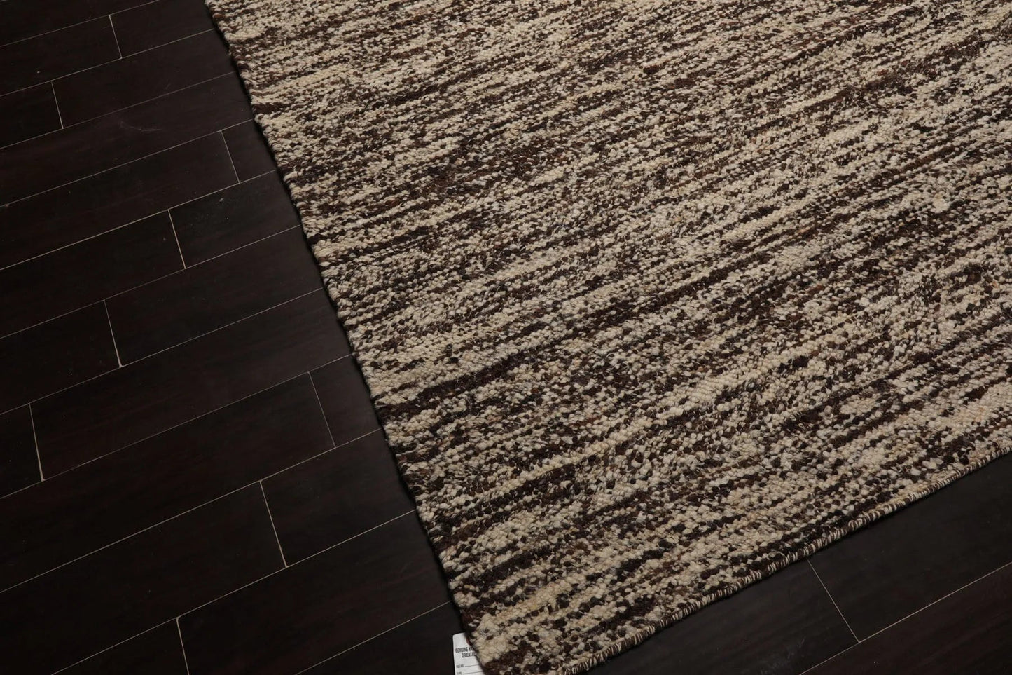 LoomBloom 9x12 Beige Hand Woven Contemporary Geometric Flatweave Wool Oriental Area Rug-4