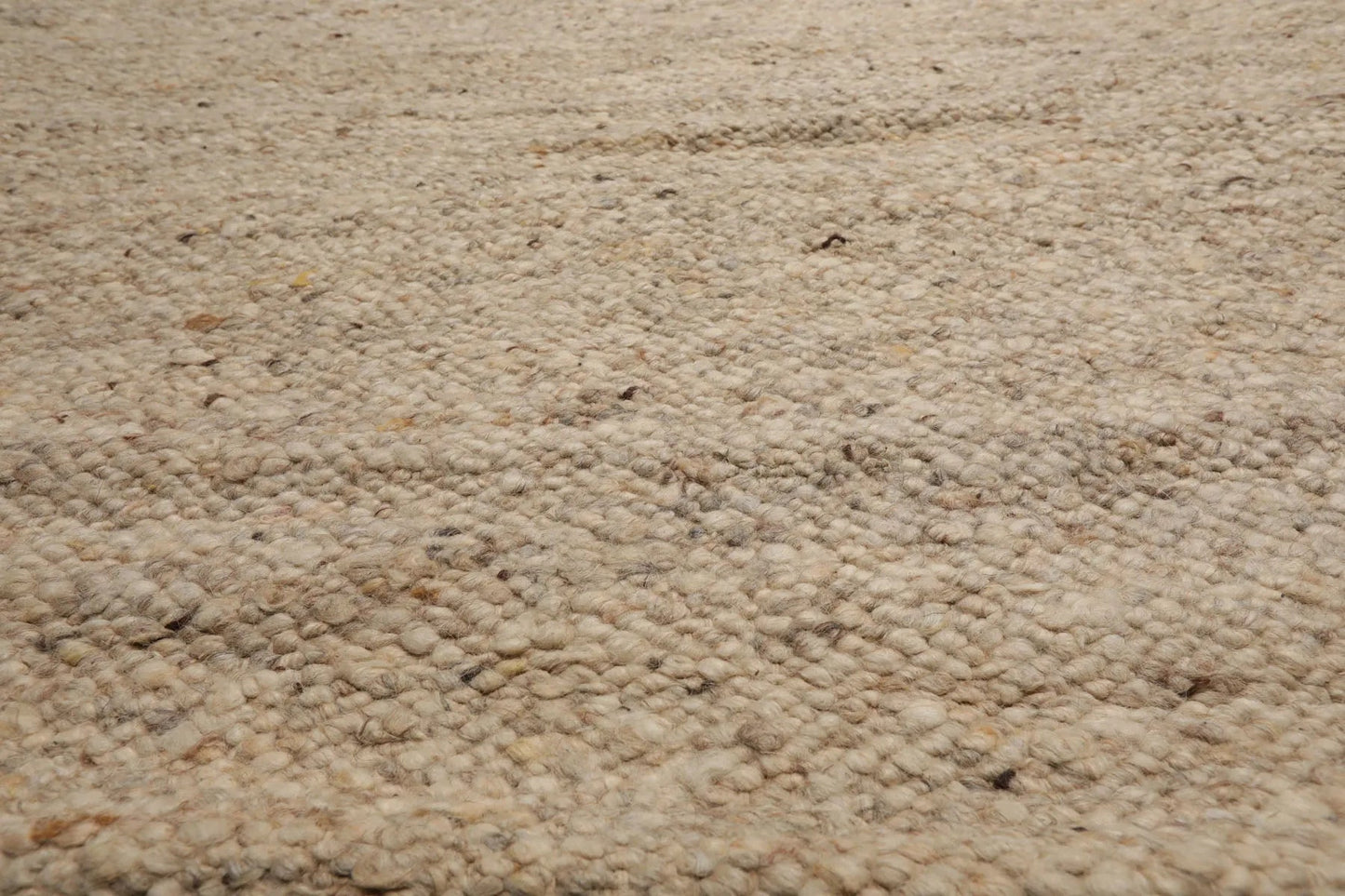 LoomBloom 9x12 Beige Hand Woven Contemporary Geometric Flatweave Wool Oriental Area Rug-4